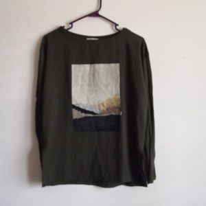 Zara Women's Long sleeve Graphic Top